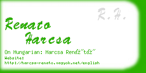 renato harcsa business card